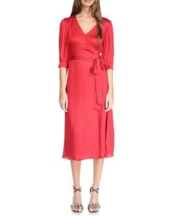 MICHAEL Michael Kors Cheetah Jacquard Midi Wrap Dress | Dresses