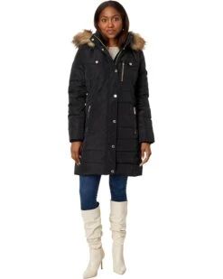 MICHAEL Michael Kors Snap Front Down Puffer M825943CZ | Coats & Outerwear -Daily Shoe Love 61Ke2bokdsL. AC SR736920