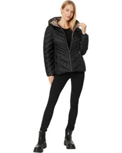 MICHAEL Michael Kors Zip Front Chevron Packable M424833BZ | Coats & Outerwear -Daily Shoe Love 61f42taw27L. AC SR736920