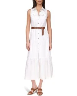 MICHAEL Michael Kors Linen Slub Tiered Dress | Dresses