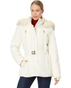 MICHAEL Michael Kors Active Puffer With Fur Trim Hood A423409B | Coats & Outerwear