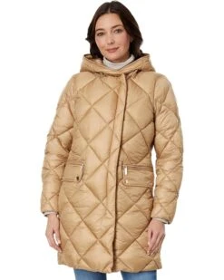 MICHAEL Michael Kors Hooded Long Quilt Puffer M426079C68 | Coats & Outerwear