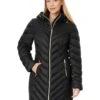 MICHAEL Michael Kors Zip Front Knee Length Chevron Packable M426666BZ | Coats & Outerwear -Daily Shoe Love 71lSDOw0joL. AC SR736920